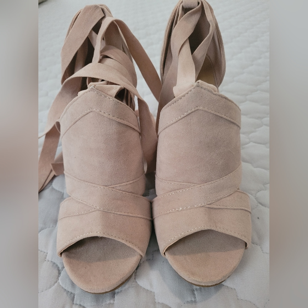 Mint Condition!  Worn once!  Lace Up Heels!